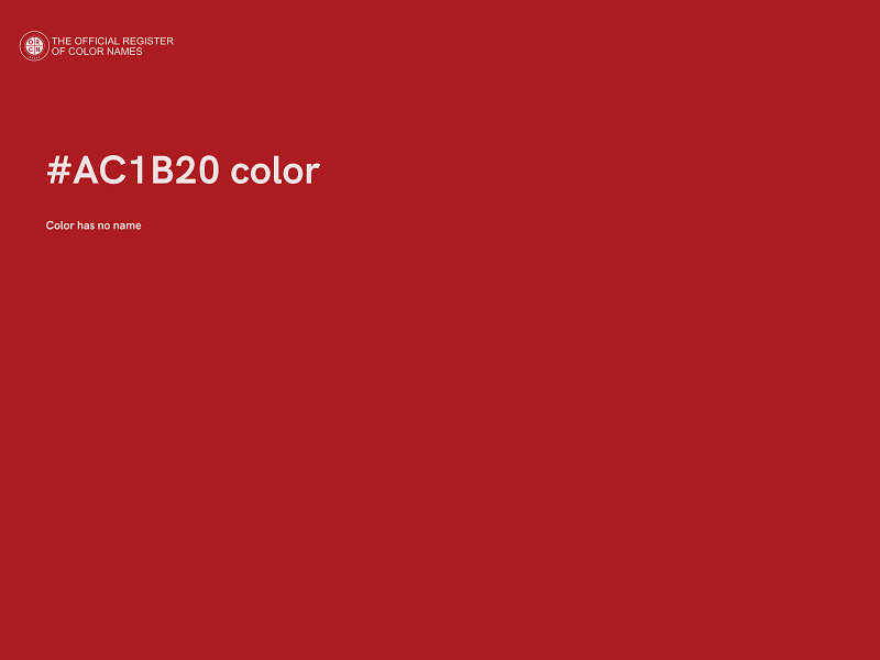 #AC1B20 color image