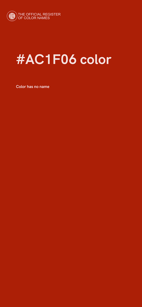 #AC1F06 color image