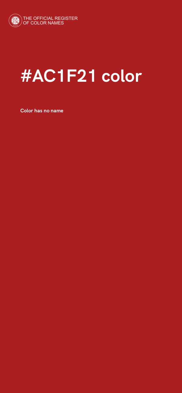 #AC1F21 color image