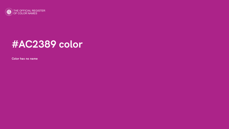 #AC2389 color image