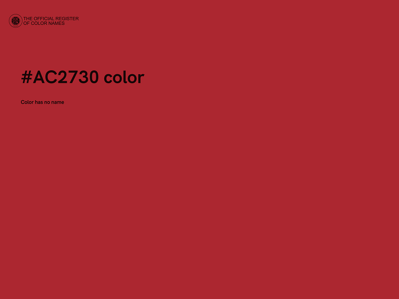 #AC2730 color image