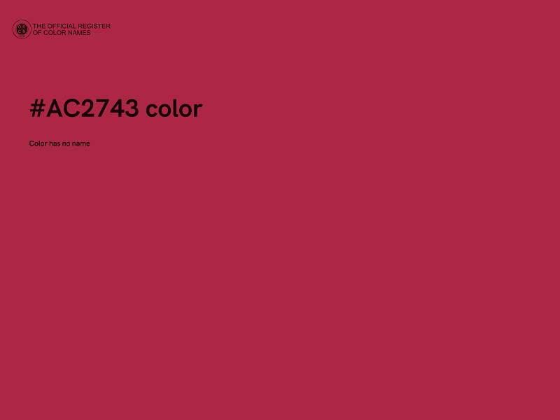 #AC2743 color image