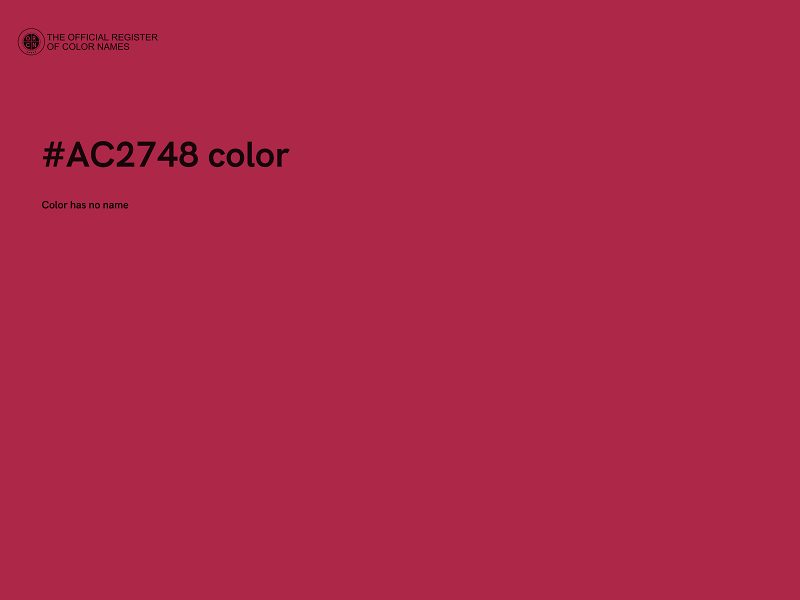 #AC2748 color image