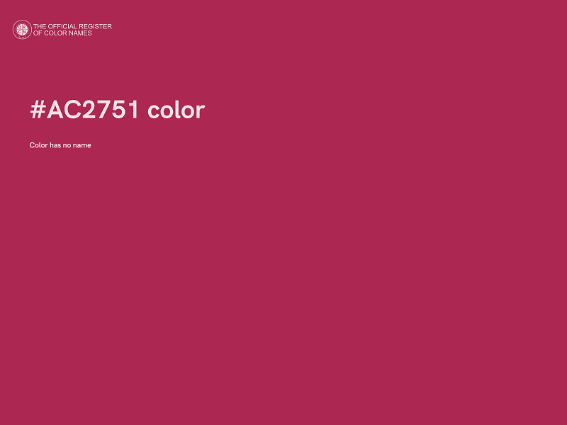#AC2751 color image