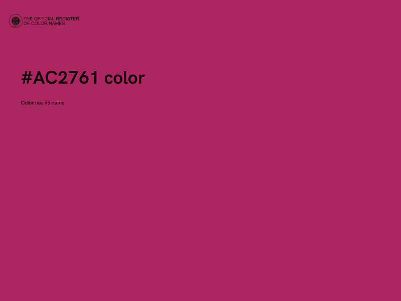 #AC2761 color image