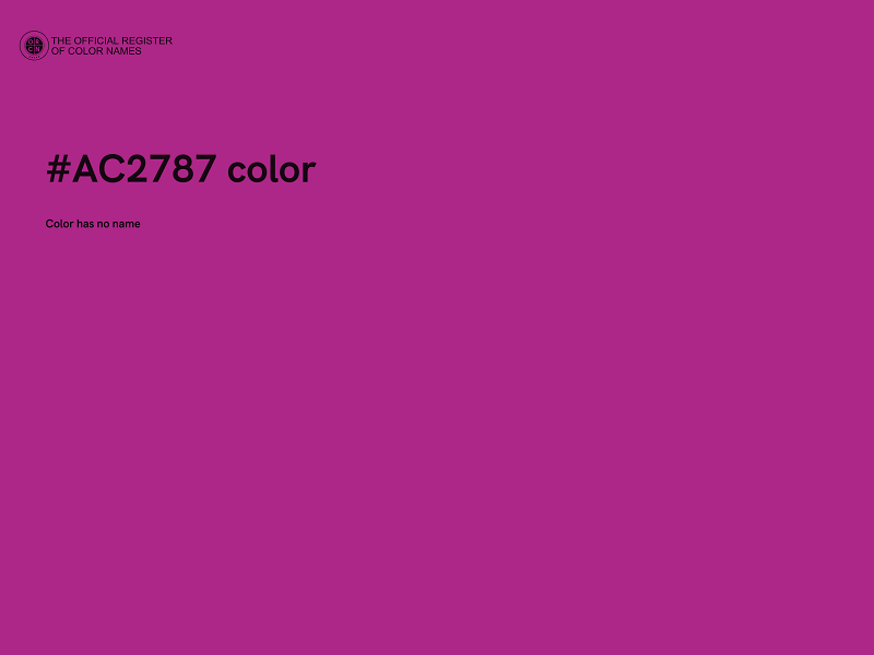 #AC2787 color image