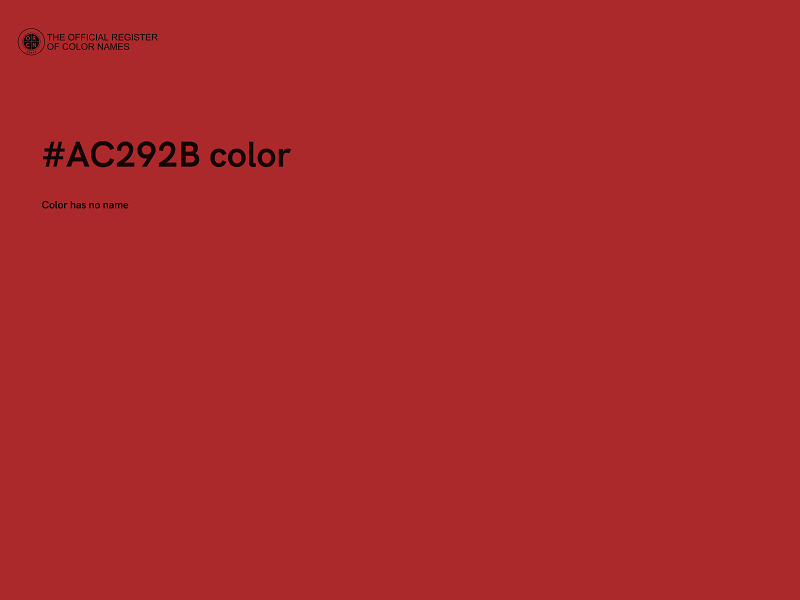 #AC292B color image