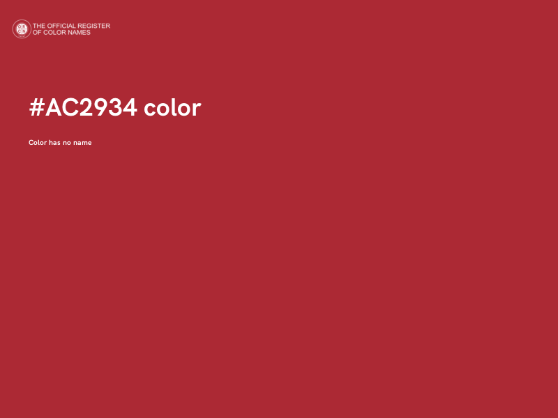 #AC2934 color image
