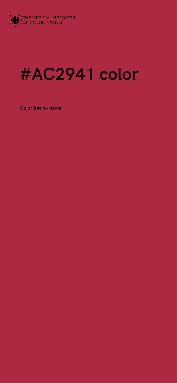 #AC2941 color image