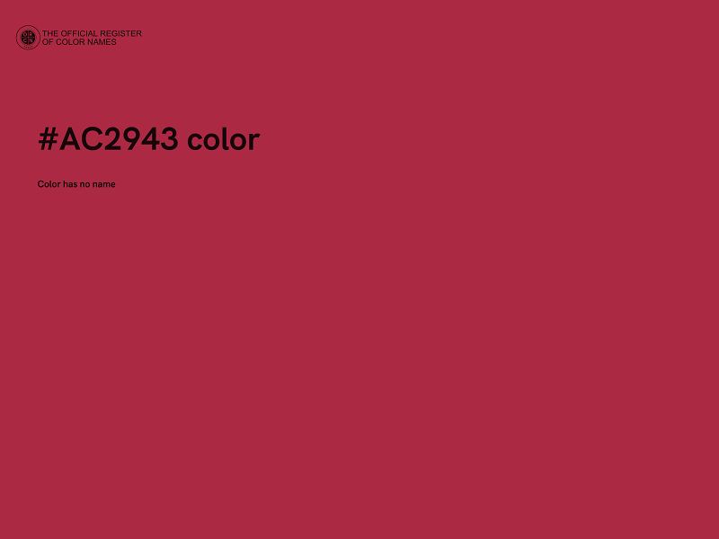 #AC2943 color image