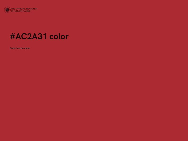 #AC2A31 color image