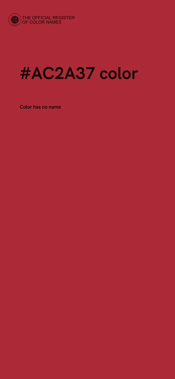 #AC2A37 color image