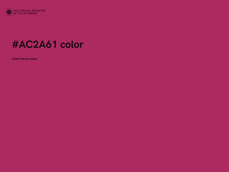 #AC2A61 color image