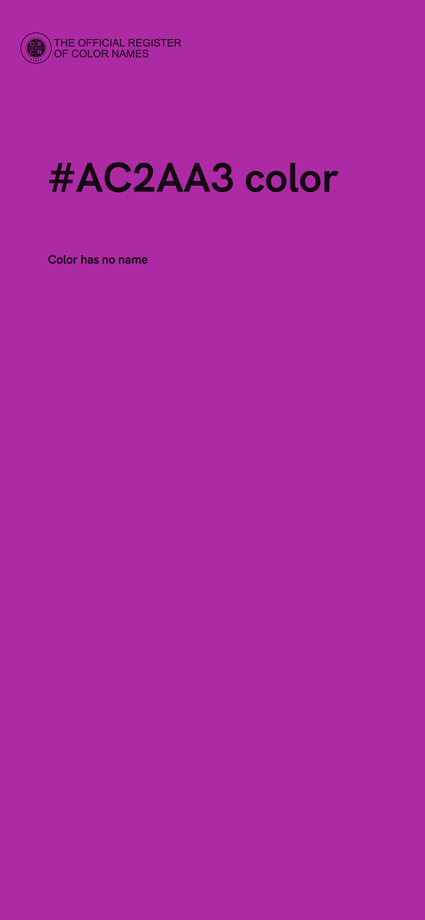 #AC2AA3 color image