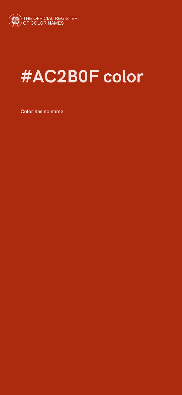 #AC2B0F color image