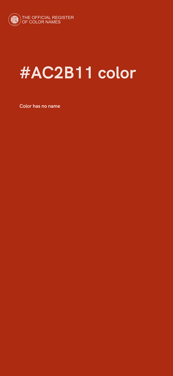 #AC2B11 color image