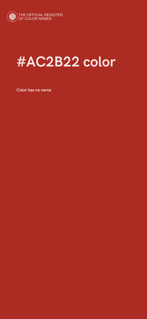 #AC2B22 color image
