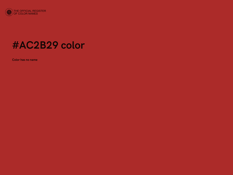 #AC2B29 color image