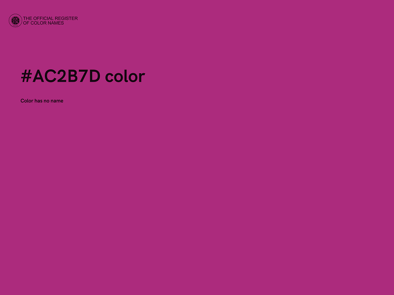 #AC2B7D color image