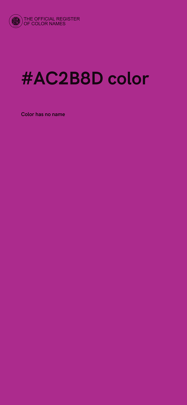 #AC2B8D color image