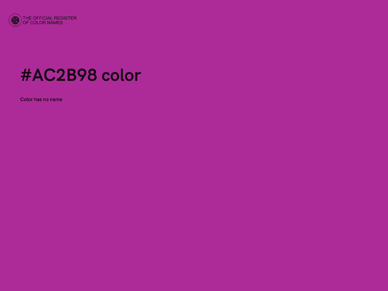 #AC2B98 color image