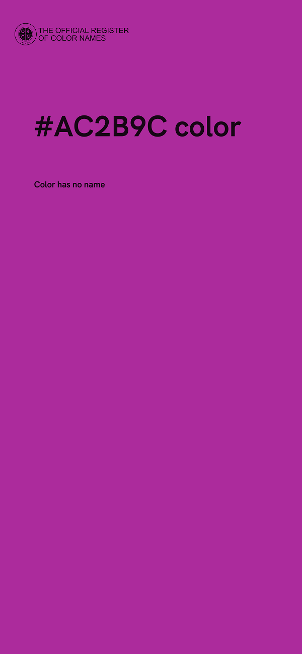 #AC2B9C color image