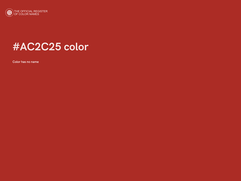 #AC2C25 color image