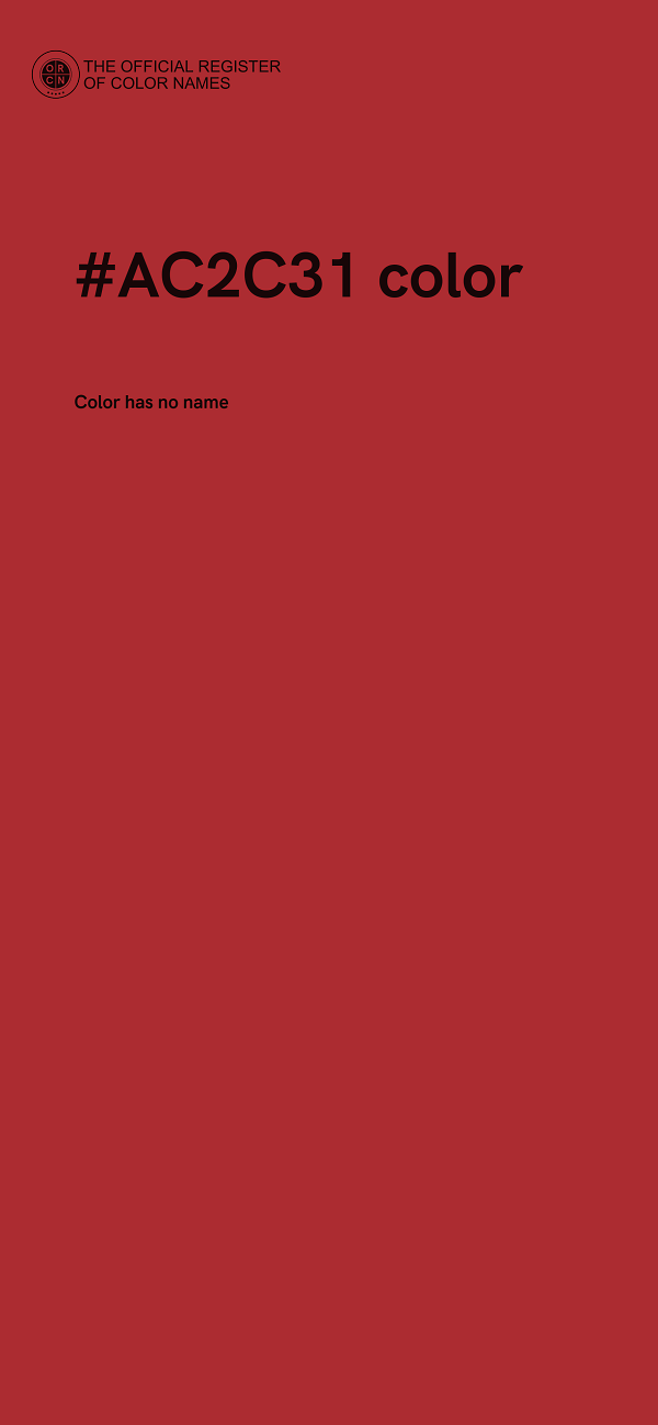 #AC2C31 color image