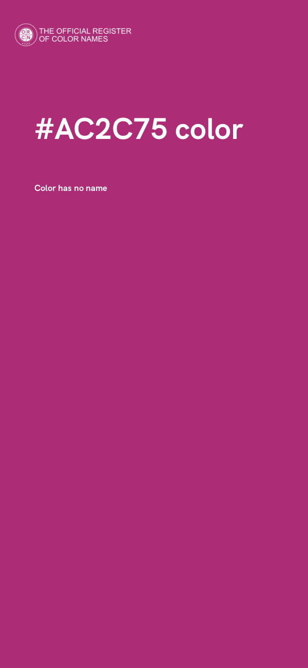 #AC2C75 color image
