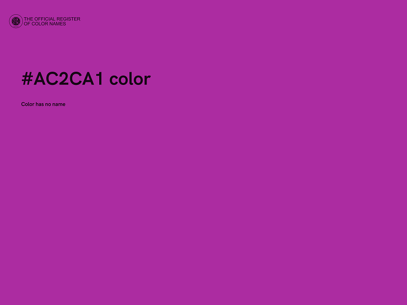 #AC2CA1 color image