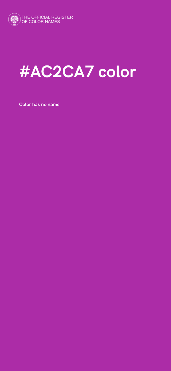 #AC2CA7 color image