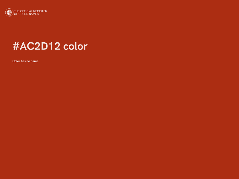 #AC2D12 color image