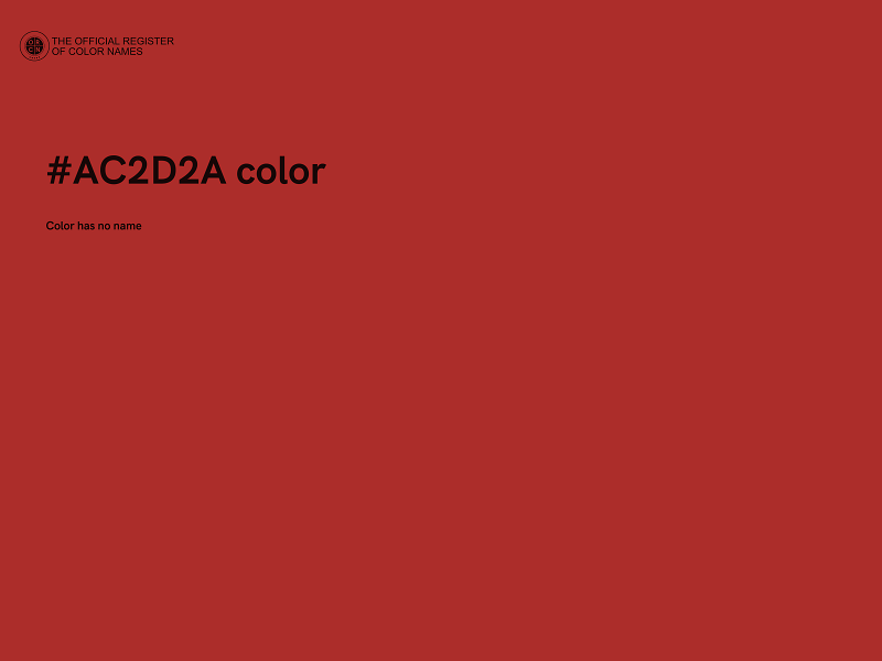 #AC2D2A color image
