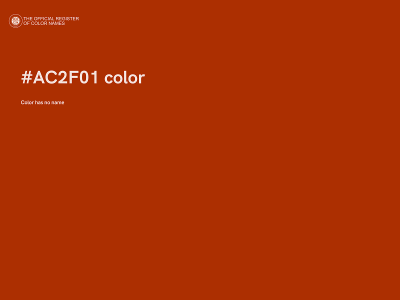 #AC2F01 color image