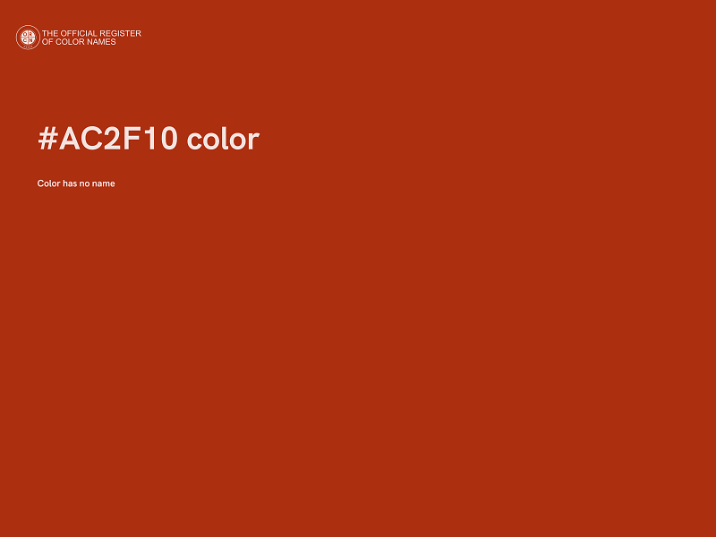 #AC2F10 color image