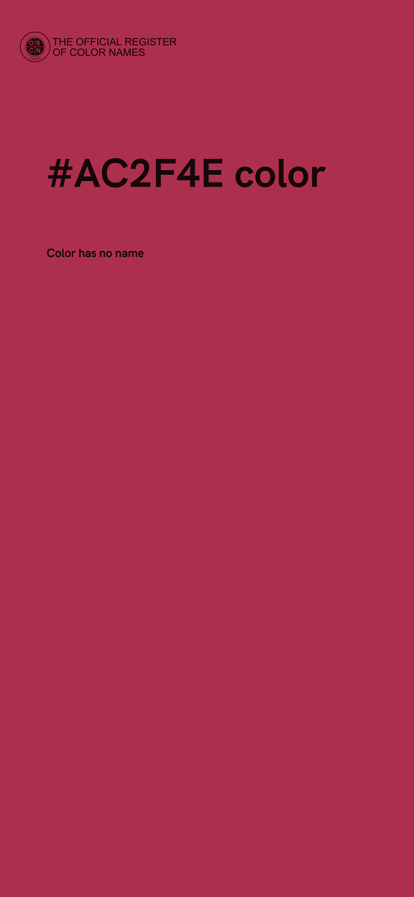 #AC2F4E color image