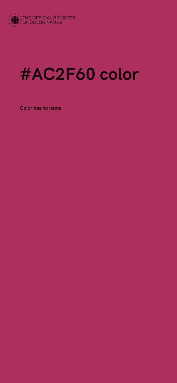 #AC2F60 color image