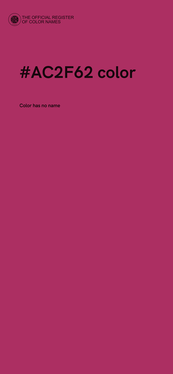 #AC2F62 color image