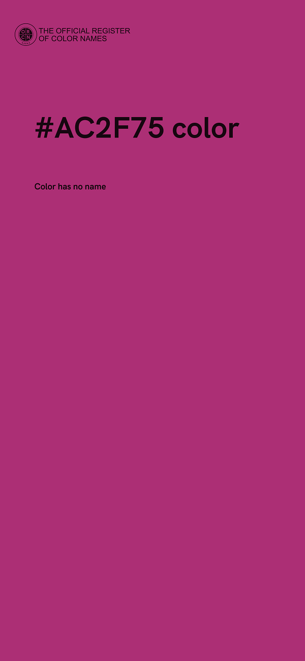#AC2F75 color image