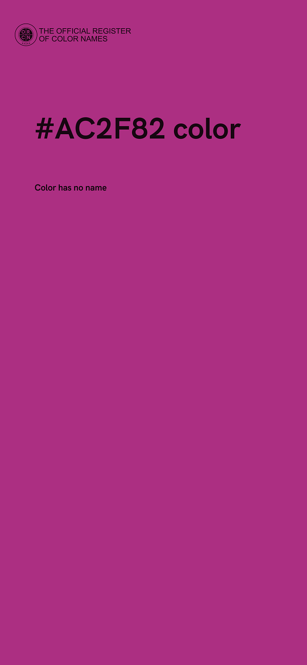 #AC2F82 color image