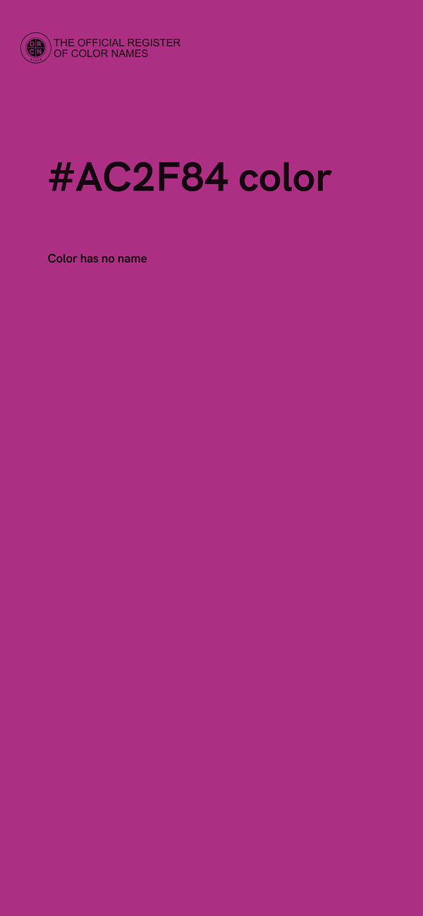#AC2F84 color image