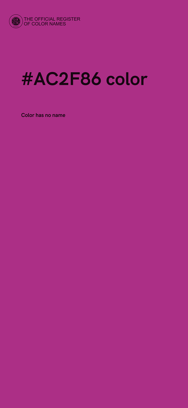 #AC2F86 color image