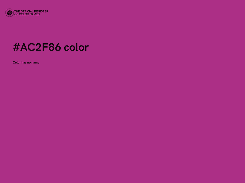 #AC2F86 color image