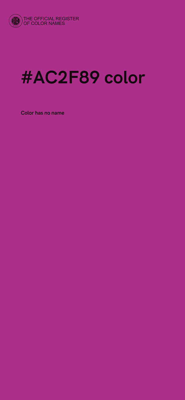 #AC2F89 color image