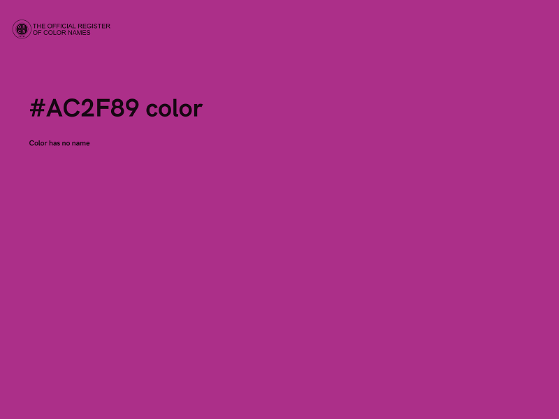 #AC2F89 color image