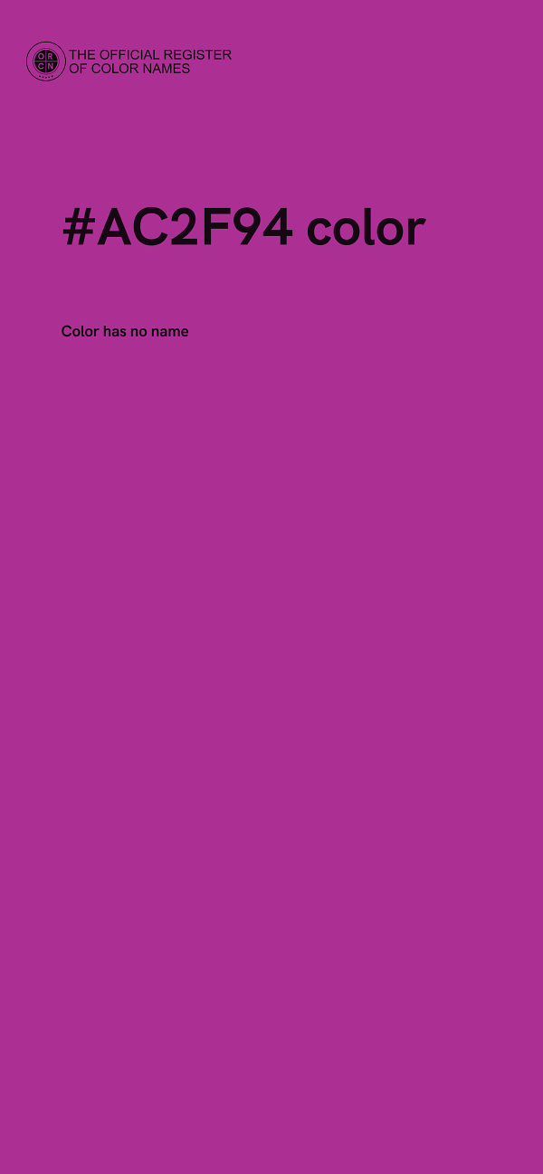#AC2F94 color image