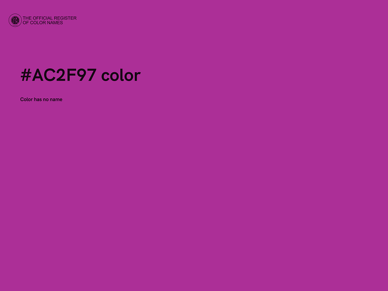 #AC2F97 color image