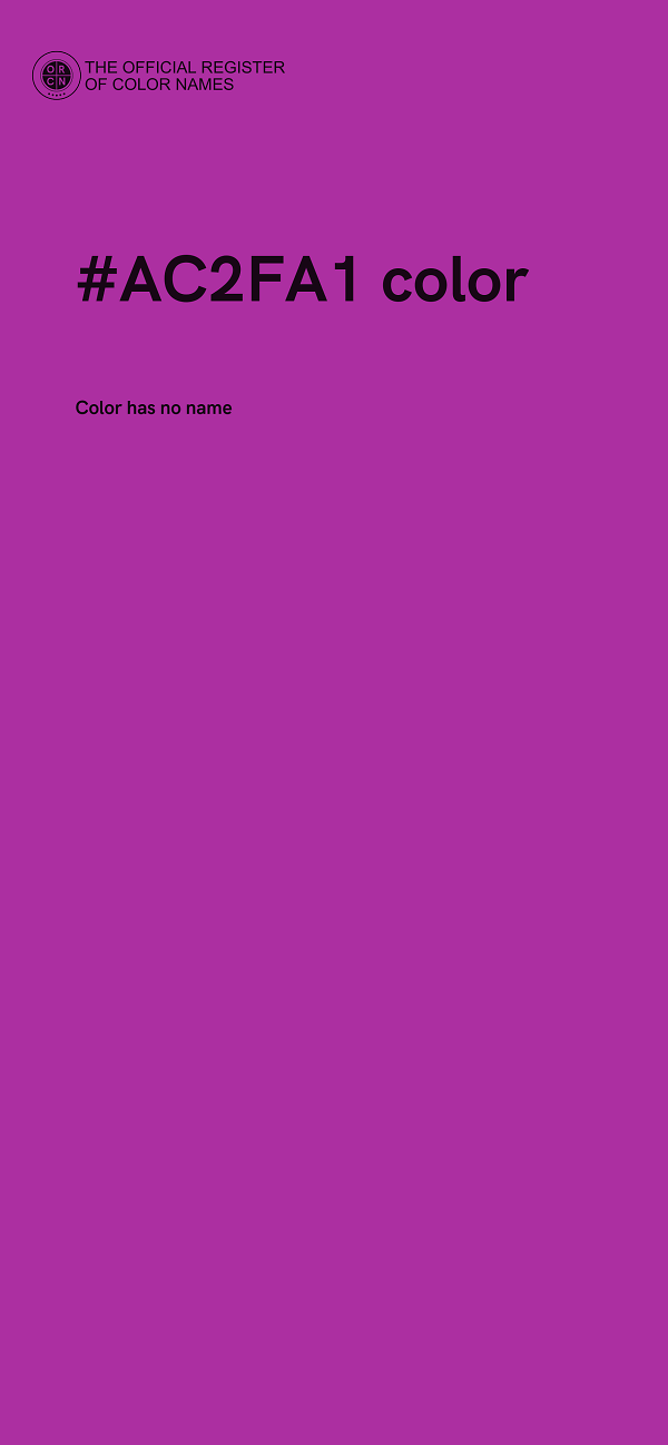 #AC2FA1 color image