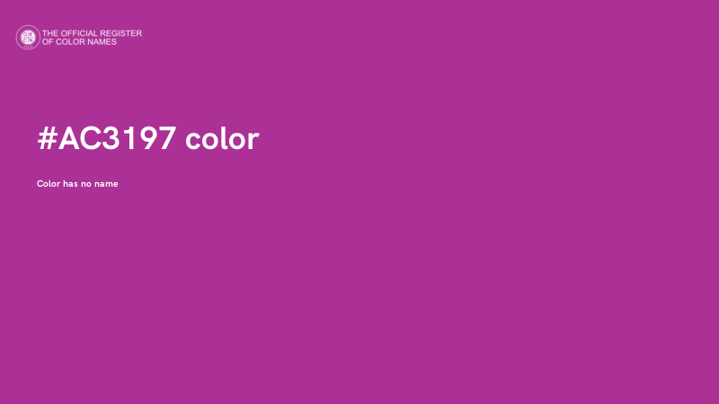 #AC3197 color image