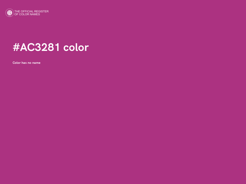 #AC3281 color image
